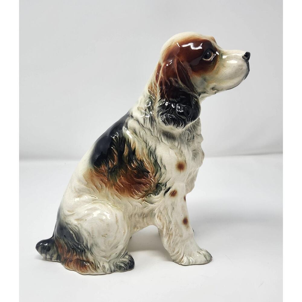 English Springer Spaniel Dog Figurine | Knick Knack | Japan | Vintage | 9 inches